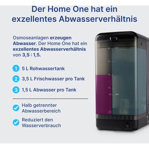 Produktbild für Osmoseanlage HO3 Home One, Auftisch, schwarz