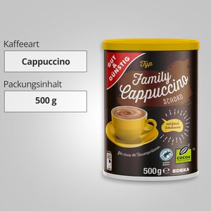 Produktbild für Kaffee Gut&amp;Günstig Family Cappuccino Schoko
