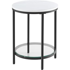 Beistelltisch Vasagle LET285B13, weiß, aus Holz / Metall