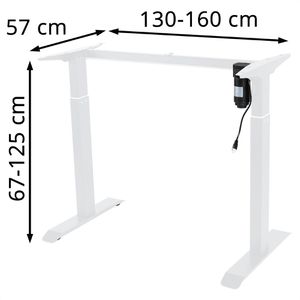 Produktbild für Schreibtischgestell LMG FYED-1-WS, weiß, 4 Memoryspeicher