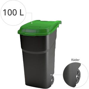 Produktbild für Mülltonne Rotho ATLAS, 100 Liter