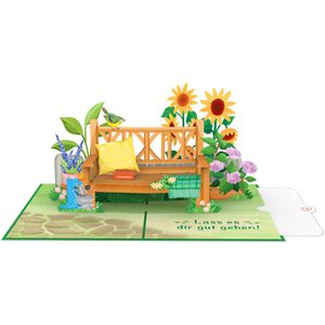 Produktbild für Abschiedskarte papercrush 3D, Ruhestand - Gartenbank