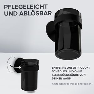 Produktbild für Zahnputzbecher ovimar Engeloya, aus schwarzem Glas