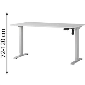 Produktbild für Schreibtisch Germania Profi 3.0, 8023-583, lichtgrau / silber