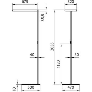 Produktbild für Stehlampe Waldmann Lavigo, LED, weiß, 203,5 cm