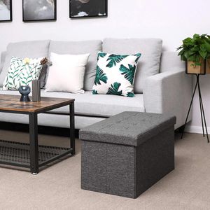 Produktbild für Sitztruhe Songmics dunkelgrau, 76 x 38 x 38cm