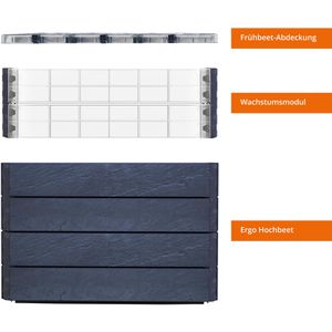 Produktbild für Hochbeet Garantia Ergo Quadro TurboPlus L 80 Stone