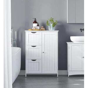 Produktbild für Badschrank Vasagle BBC49WT, mit 4 Füßen, weiß