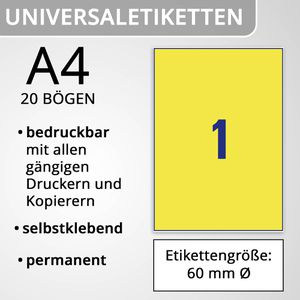 Produktbild für Universaletiketten Herma 5152 Special, neon-gelb