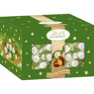 Produktbild für Schokoeier Lindt Blätterkorkant, Haselnuss-Milchschokolade