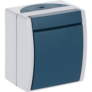 Produktbild für Lichtschalter Busch-Jaeger Ocean 2601/6 W-53, grau / blaugrün