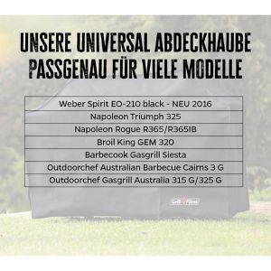 Produktbild für Grillabdeckung Grillfürst 17-108, aus Gewebematerial, schwarz