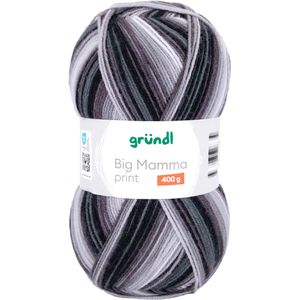 Produktbild für Häkelgarn Gründl Big Mamma print, anthrazit/grau/weiß