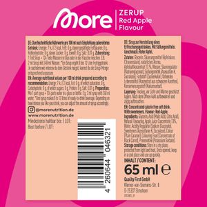 Produktbild für Sirup More Zerup Red Apple, zuckerfrei