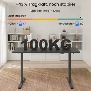 Produktbild für Schreibtisch FlexiSpot E1S Pro, schwarz / grau