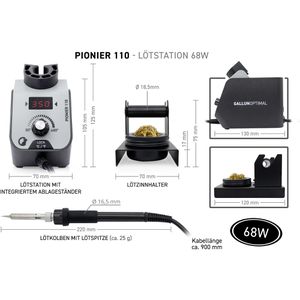 Produktbild für Lötstation GALLUNOPTIMAL Pionier 110, Set