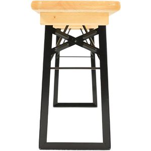 Produktbild für Bierzeltgarnitur RUKU1952 204511, Fichte / schwarz