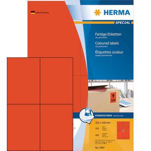 Universaletiketten Herma 4397 Special, rot