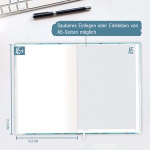 Produktbild für Notizbuch paper&amp;you Smaragd Gold, 6616-5, Karton Softcover