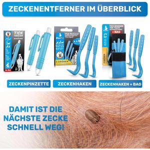 Produktbild für Zeckenhaken BluePet Tick Remover, pink, 3er Set