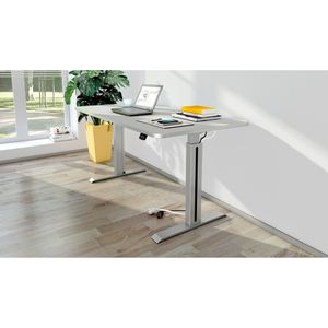 Produktbild für Schreibtisch Kerkmann Move 1 Style, lichtgrau / silber