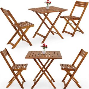 Produktbild für Bistrotisch CASARIA 101168, akazie, wetterfest, eckig,3-teilig