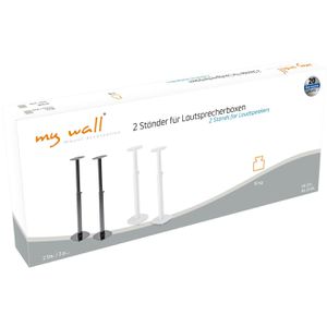 Produktbild für Lautsprecherständer myWall HS23WL, weiß, aus Metall, 2 Stück