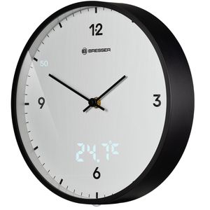Produktbild für Wanduhr Bresser MyTime LEDsec, Kunststoff, analog, Funkuhr