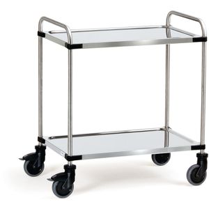 Produktbild für Servierwagen Fetra 5017, silber, aus Edelstahl