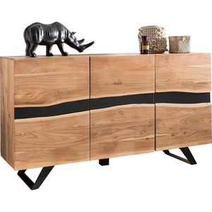Sideboard Wohnling Satara WL5.194, aus Massivholz, akazie