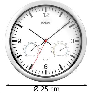 Produktbild für Wanduhr Mebus 56730, Kunststoff, analog, Quarzuhr