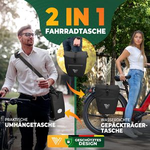 Produktbild für Gepäckträgertasche Mivelo Capax, schwarz, 25 Liter