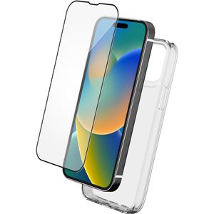 Bigben Handyhülle Clear Case, iPhone 15, mit Displayglas, transparent