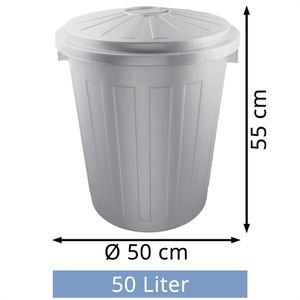 Produktbild für Mülleimer Keeeper Supermax-Tonne, light silver