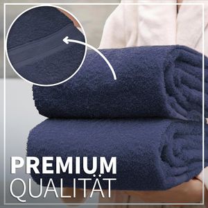 Produktbild für Handtuch NatureMark Premium, navyblau, 70 x 140 cm
