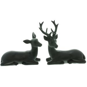 Produktbild für Weihnachtsfigur Frank-Flechtwaren 775137, Hirschpaar Black