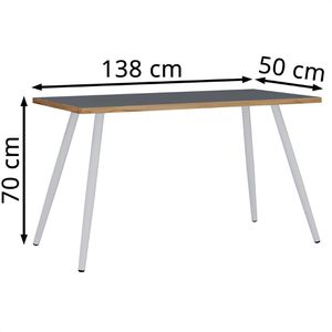Produktbild für Schreibtisch VCM Salia, 920921, anthrazit / weiß