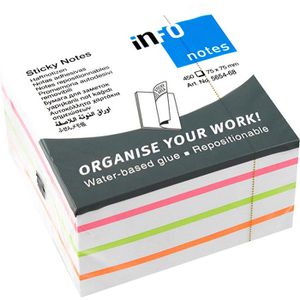 Haftnotizen Info Sticky Notes Cubes, 5654-68, neon
