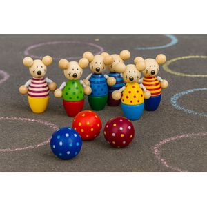 Produktbild für Wurfspiel Goki 56943, Kegelspiel Speedy aus Holz