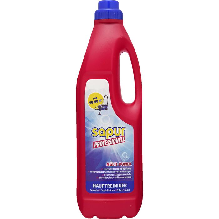 Sapur Teppichreiniger Hauptreiniger, Multi-Power, Konzentrat, für Sprühsauger, 1 Liter – Böttcher AG