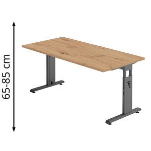 Schreibtisch Hammerbacher O-Serie, asteiche / graphit