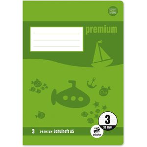 Produktbild für Schulheft Staufen Premium 734010603, für 3. Klasse, A5