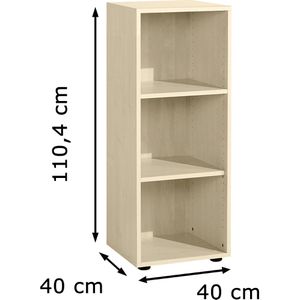 Produktbild für Aktenregal Geramöbel Flex, S-343001-A, aus Holz