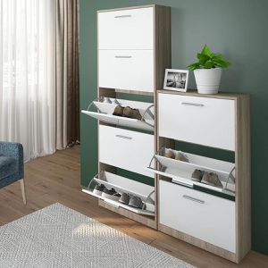 Produktbild für Schuhschrank Vicco Gizmo, sonoma eiche / weiß
