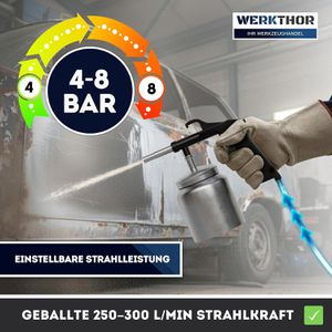 Produktbild für Sandstrahlpistole WERKTHOR WT-67, mit Behälter