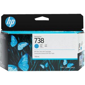 Produktbild für Tinte HP 738, 498N5A cyan
