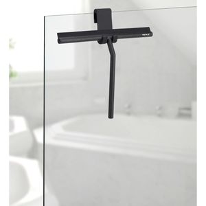 Produktbild für Duschabzieher Wenko Mola XXL, aus Edelstahl, schwarz