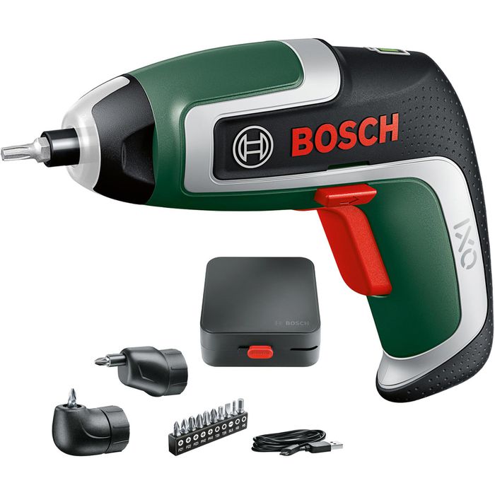 Bosch Akkuschrauber IXO 7-Set, 06039E0001, 3,6V / 2,0Ah, mit Akku, Bitset  und 2 Aufsätzen – Böttcher AG