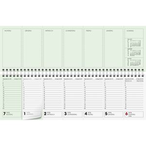 Produktbild für Tischkalender Glocken 5072521507, grün, Wochenkalender quer