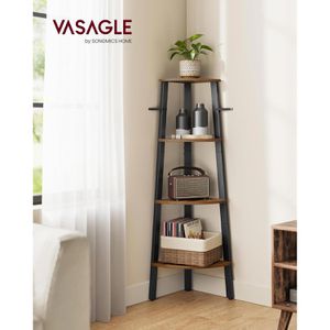 Produktbild für Bücherregal Vasagle LLS34X, schwarz / vintage braun
